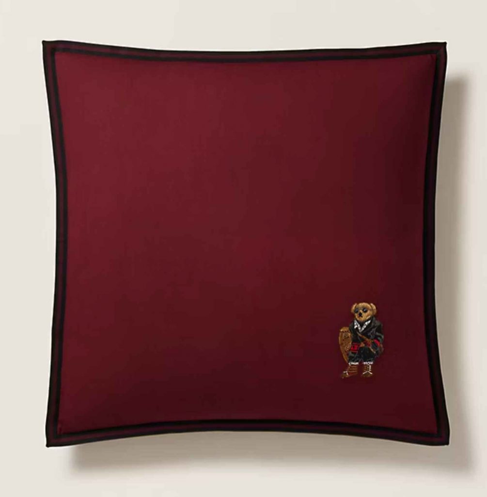 Festive Polo Bear Throw Pillow Save to Wishlist Polo Ralph Lauren Home