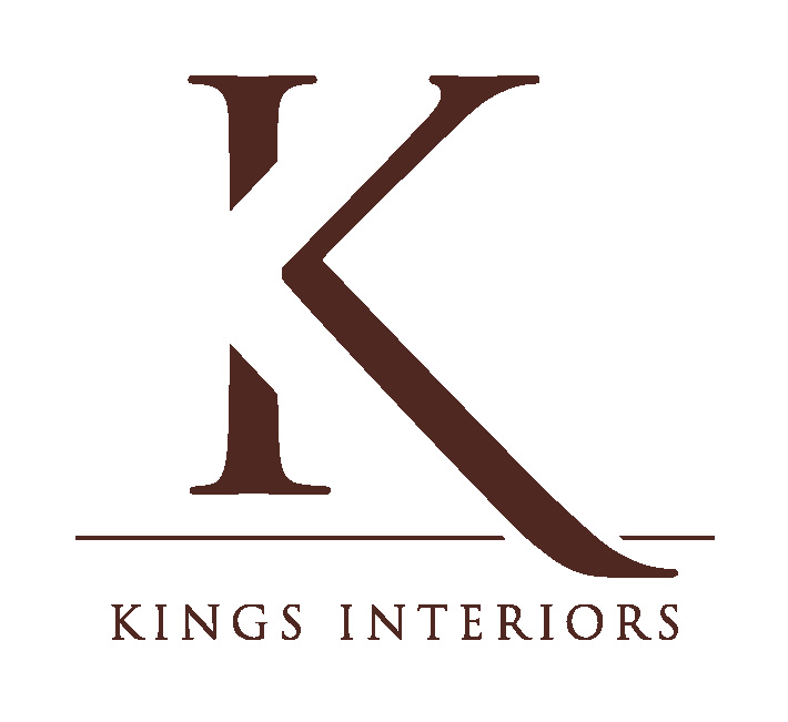 Kings interiors logo white new colour burgundy