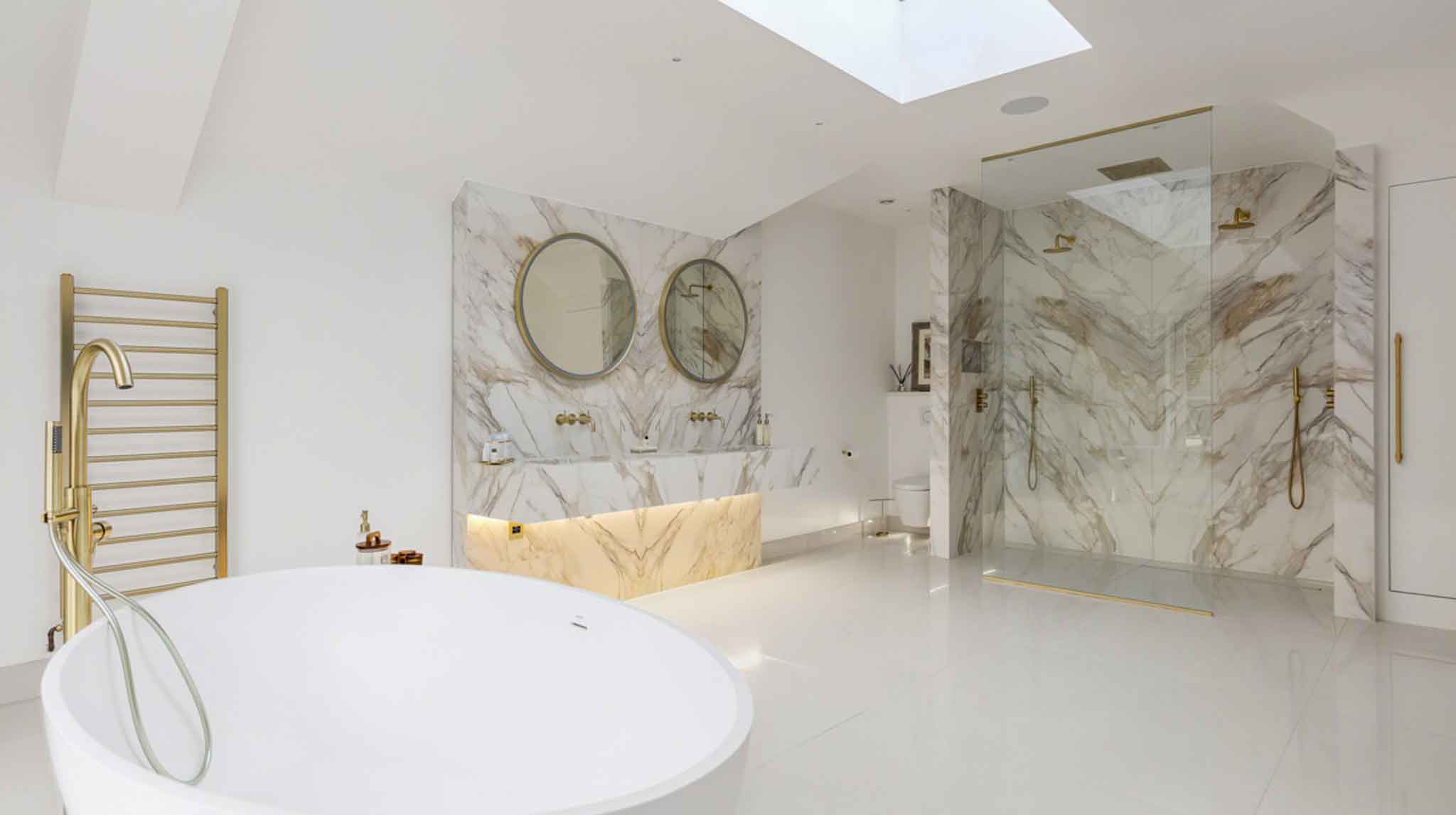 Luxury Spa Bathroom Interior with Freestanding Bath – Surrey Home